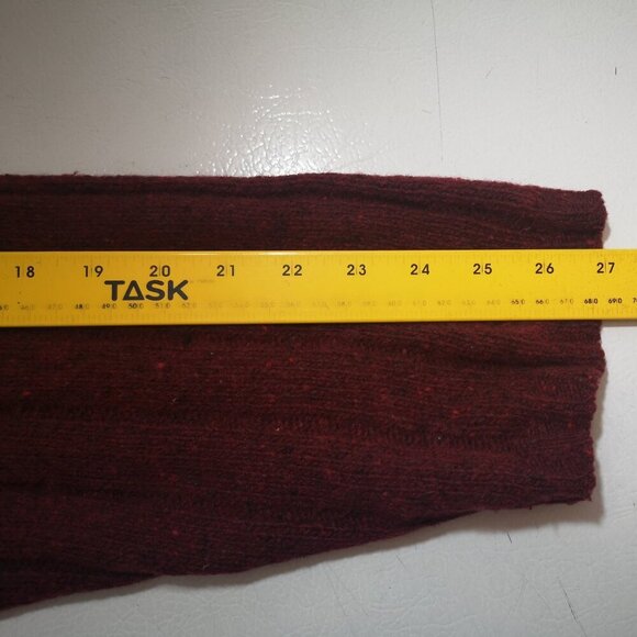 J. Ashford Men's Size XL Burgundy 1/4 Zip Made in Italy Wool Blend Sweater - Picture 7 of 8